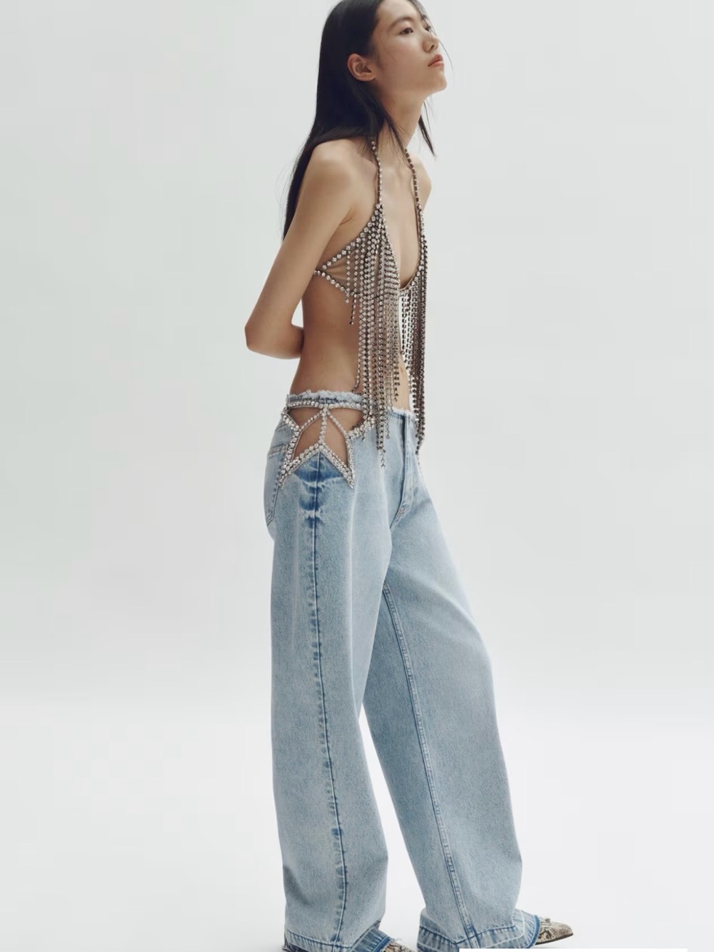 NWT Stella McCartney x H&M Crystal Star Jeans!